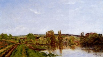 風景 Painting - 「川沿いを歩く」のシーン イポリット カミーユ デルピーの風景